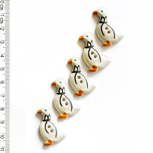 Handmade White Goose Sewing Buttons