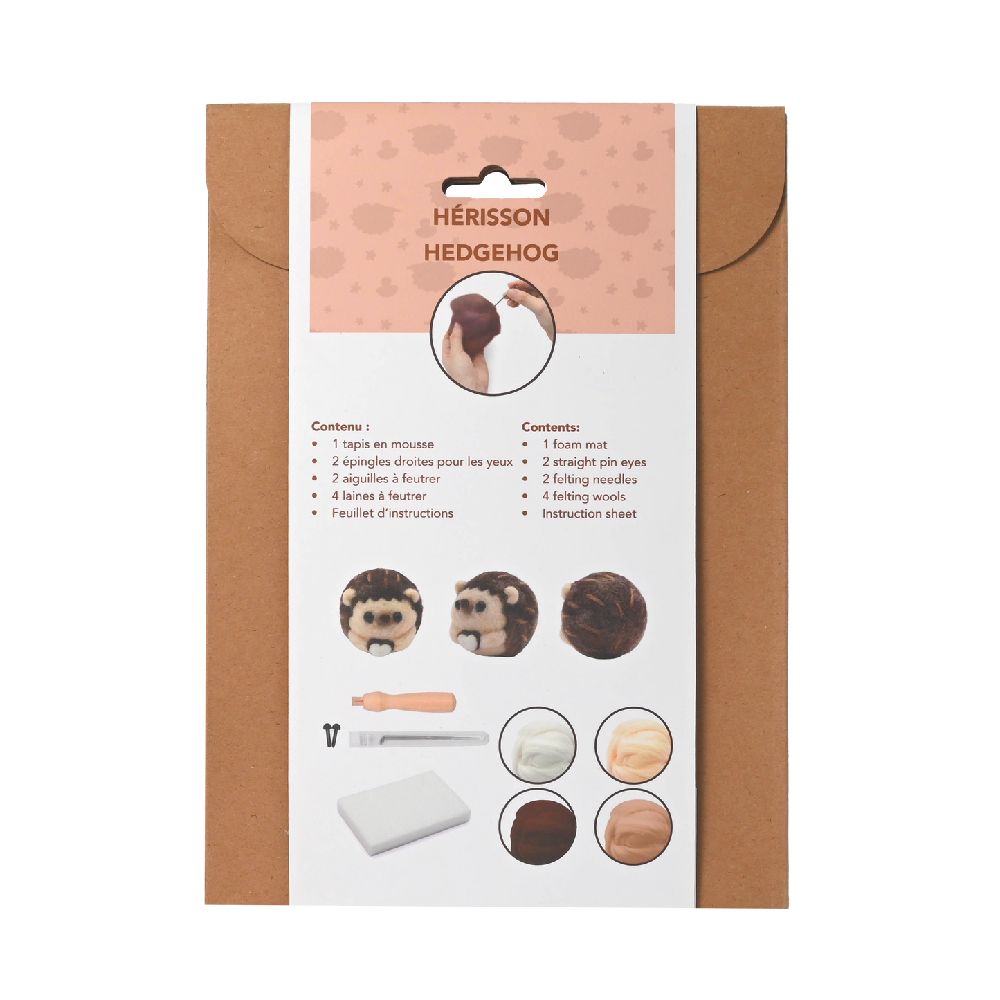 Hedgehog Needle Felting Kit