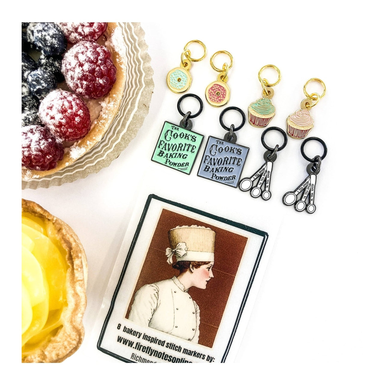 Bakery Delights Enamel Stitch Markers for Knitters