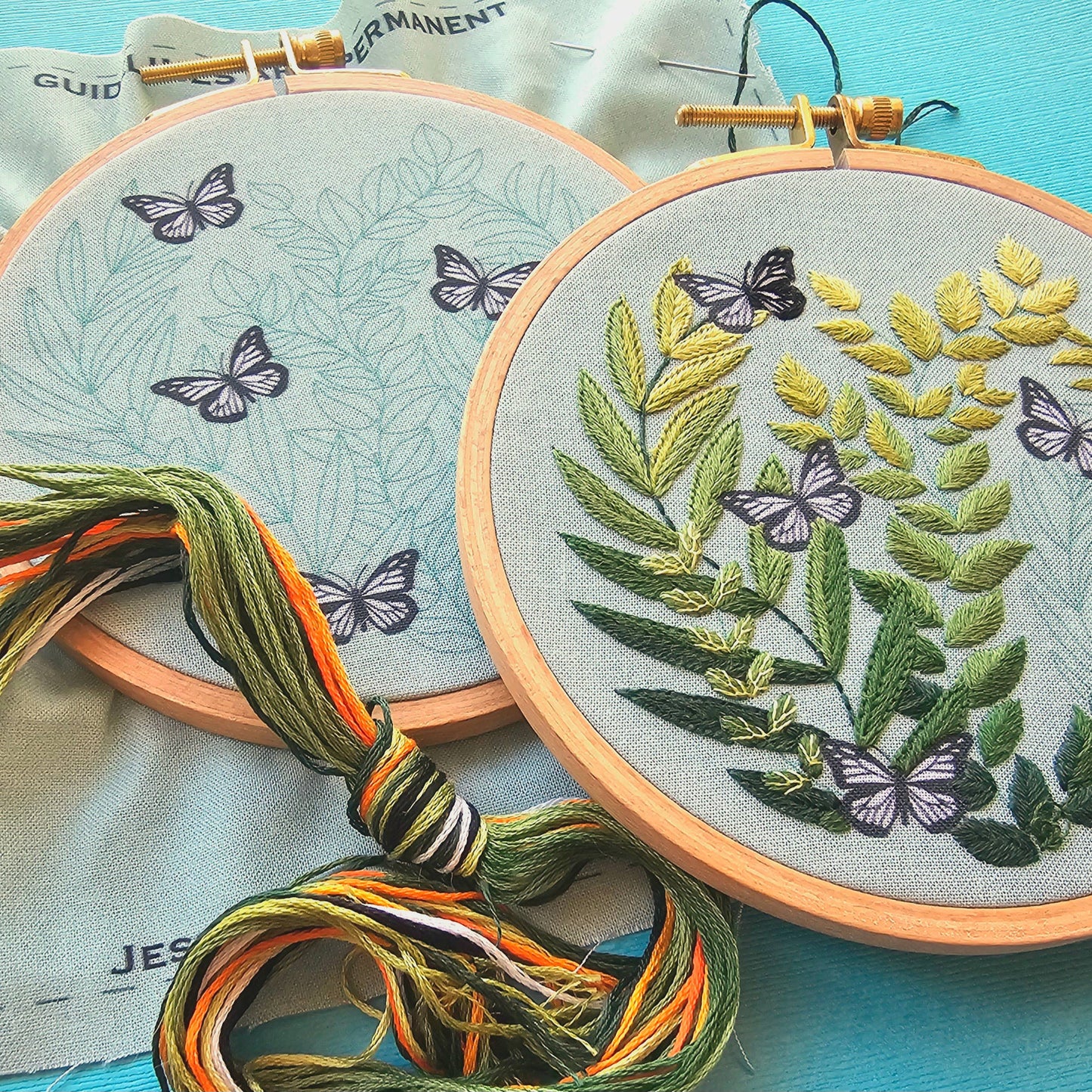 "Love Grows" butterfly - Embroidery Kit