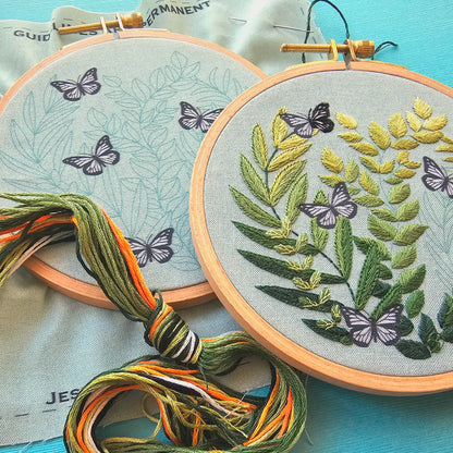 "Love Grows" butterfly - Embroidery Kit