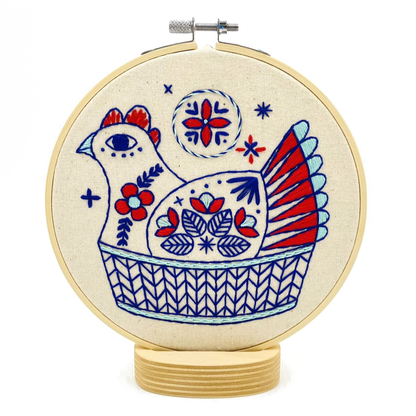 French Hen - Complete Embroidery Kit