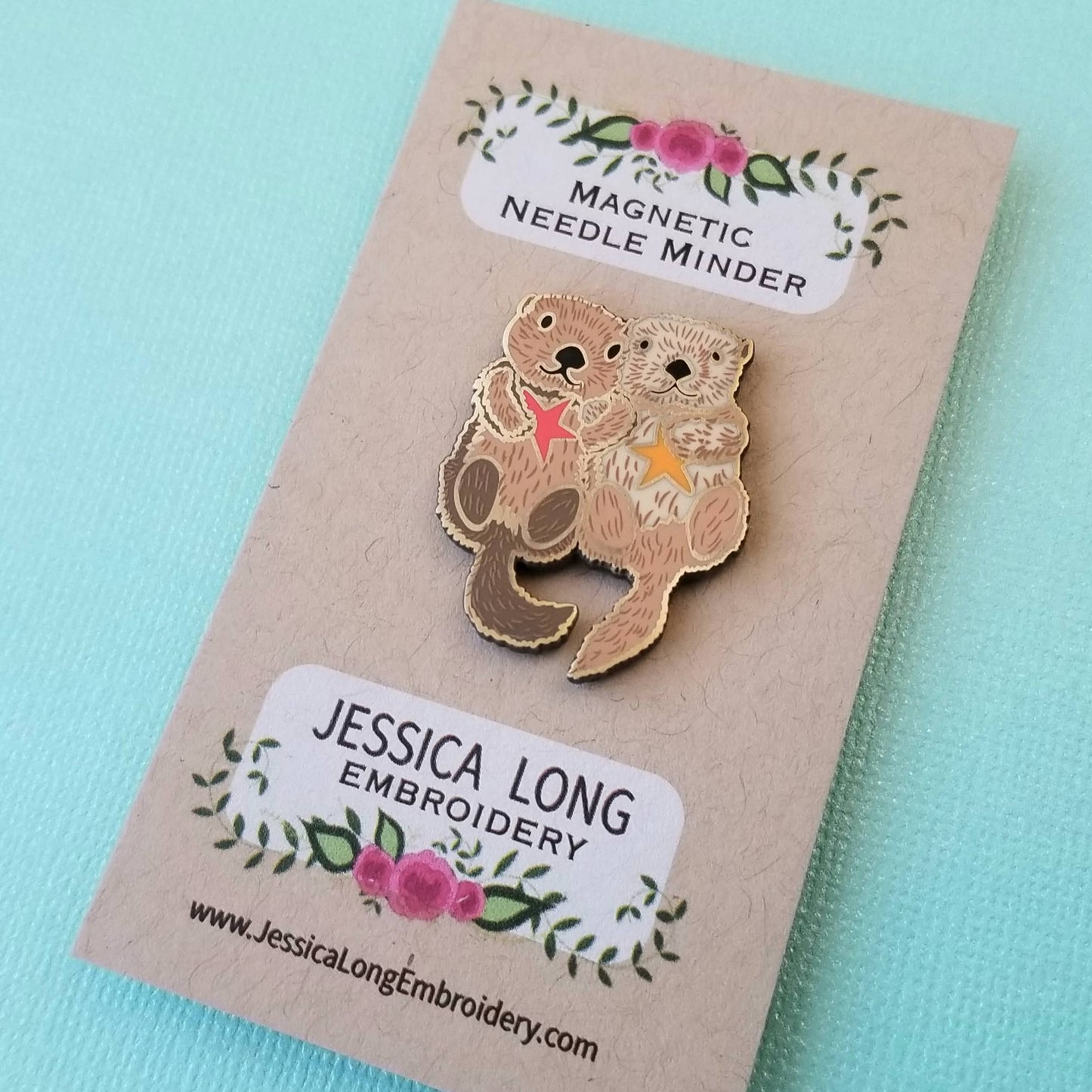 Sea Otters - Enamel Needle Minder