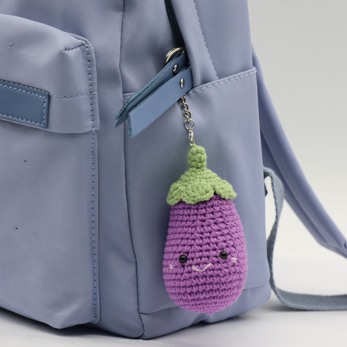 Eggplant - DIY Crochet Keyring Kit