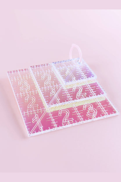 Mini Iridescent Quilting Ruler Set – 3 Pieces