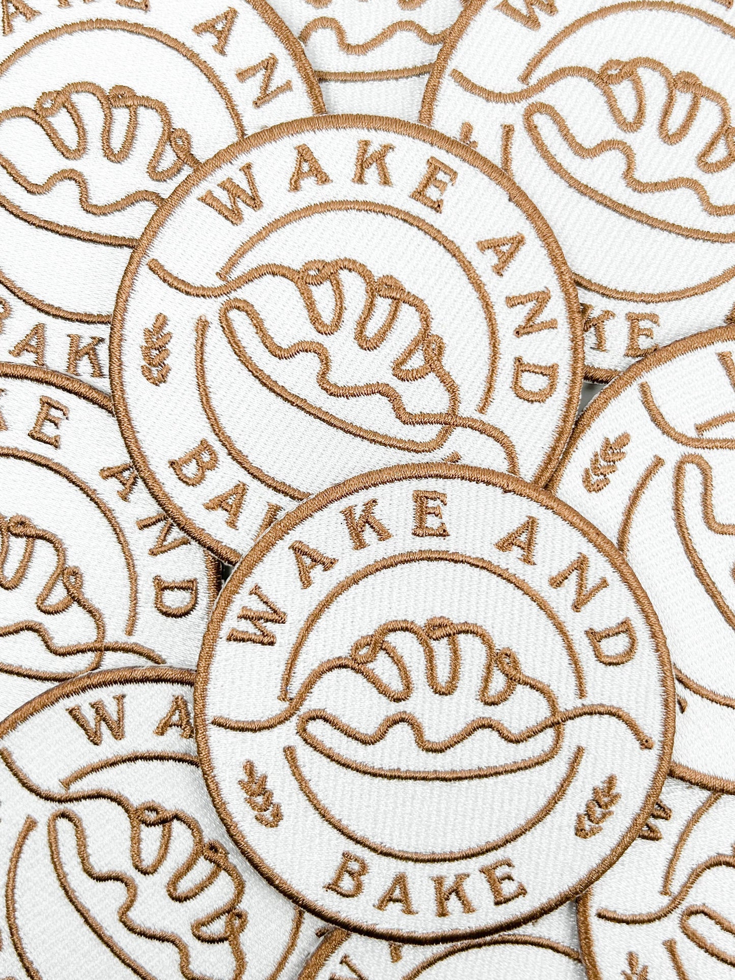 Wake & Bake - Embroidered Iron-On Patch
