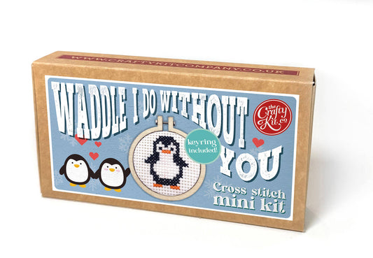 'Waddle I do Without You' | Mini Matchbox Cross Stitch Kit