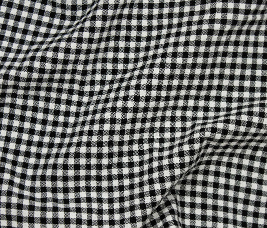 Organic Gingham - Black (Per ½ Meter)