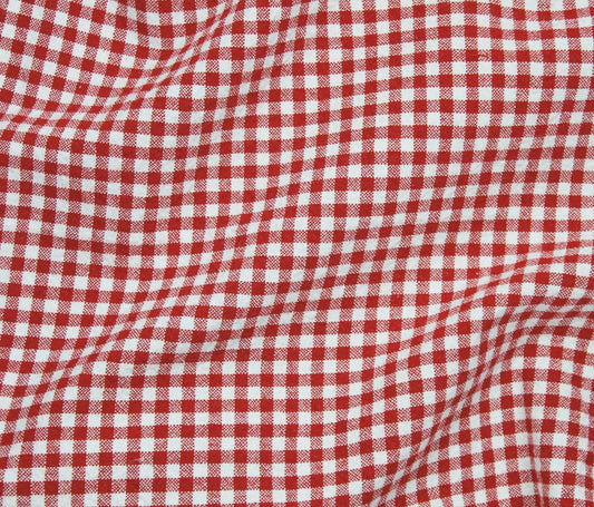 Organic Gingham - Red (Per ½ Meter)