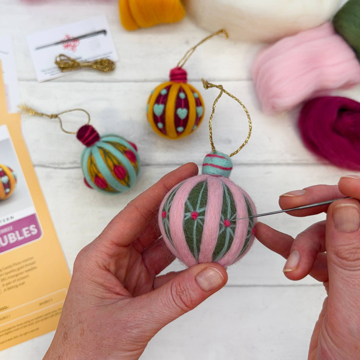 Vintage Baubles - Needle Felting Kit