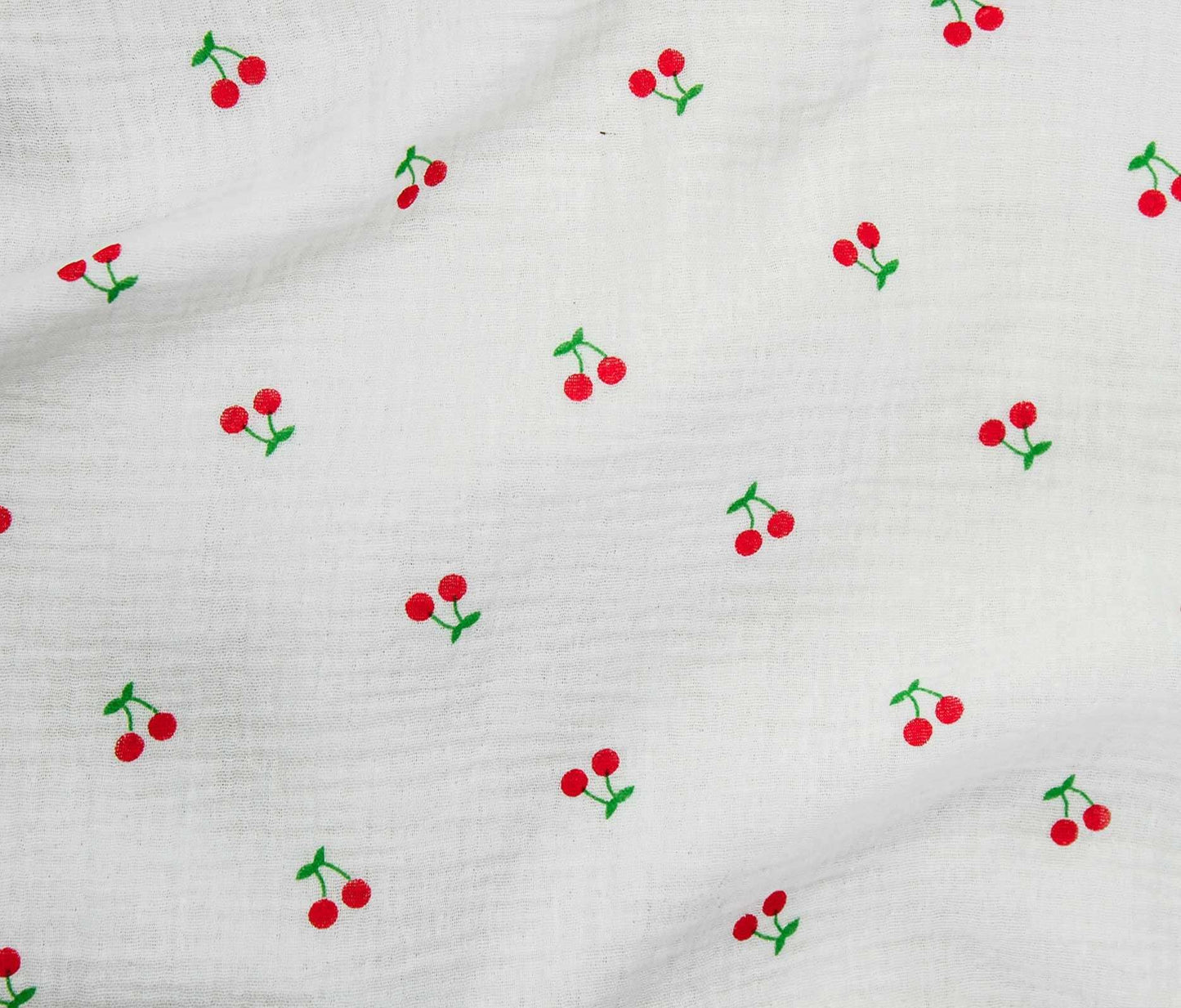Cotton Gauze Print - Cherry Print (Per ½ Meter)