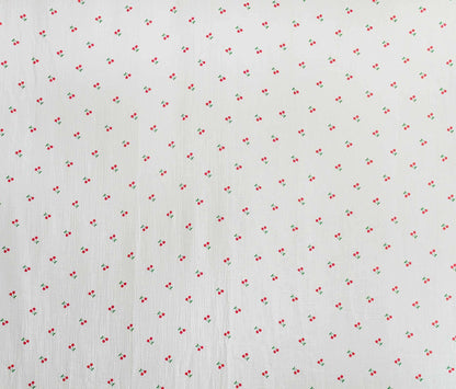 Cotton Gauze Print - Cherry Print (Per ½ Meter)