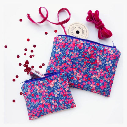 Liberty Tana Lawn Mixed Colours Make-Up & Coin Purse Kit