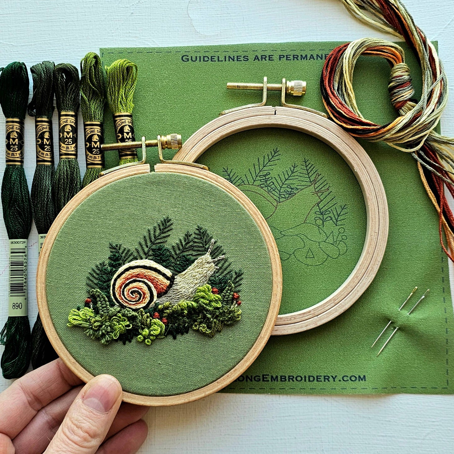 Forest Snail - Intermediate - Embroidery Kit