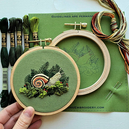 Forest Snail - Intermediate - Embroidery Kit