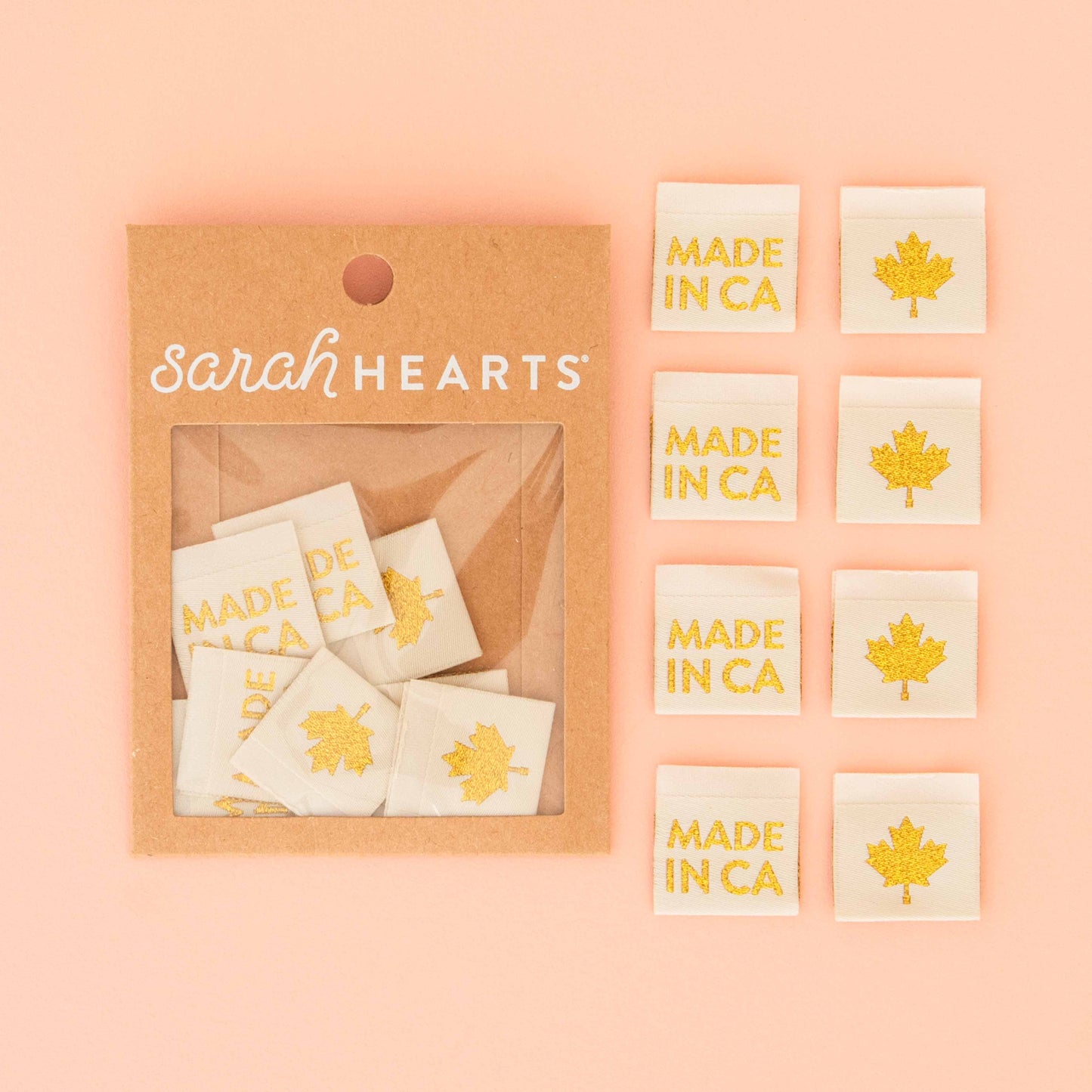 Made in Canada Gold Woven Labels
