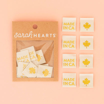 Made in Canada Gold Woven Labels