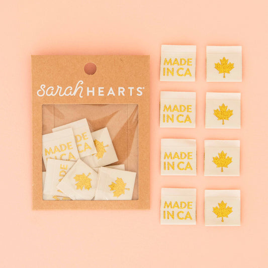 Made in Canada Gold Woven Labels