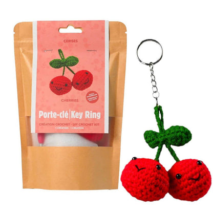 Cherries Keychain - DIY Crochet Kit