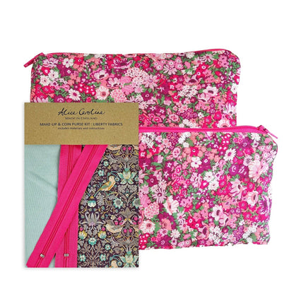 Liberty Tana Lawn Mixed Colours Make-Up & Coin Purse Kit