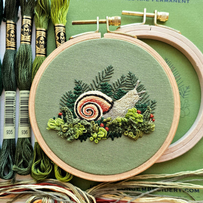 Forest Snail - Intermediate - Embroidery Kit