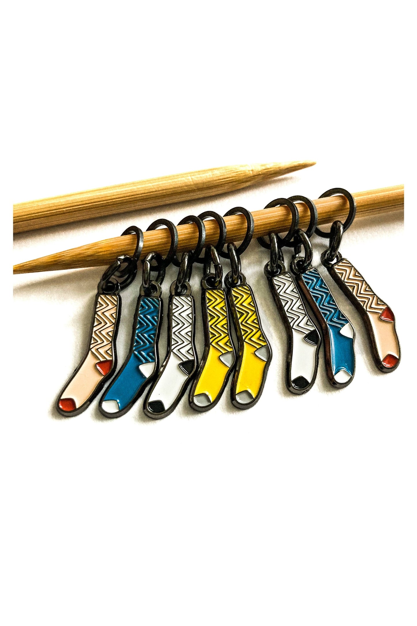 Sack of Socks” Enamel Stitch Markers (8-Pack)