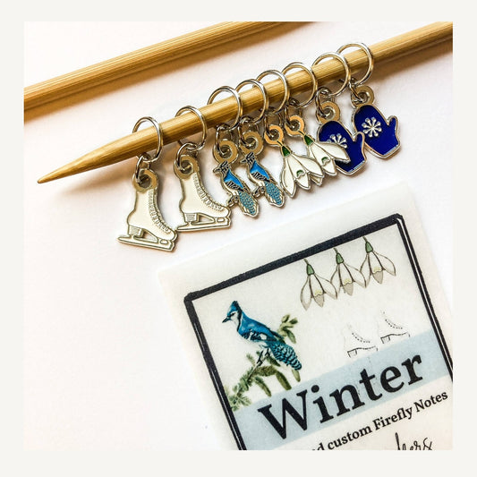 Winter Enamel Stitch Markers (8-Pack)