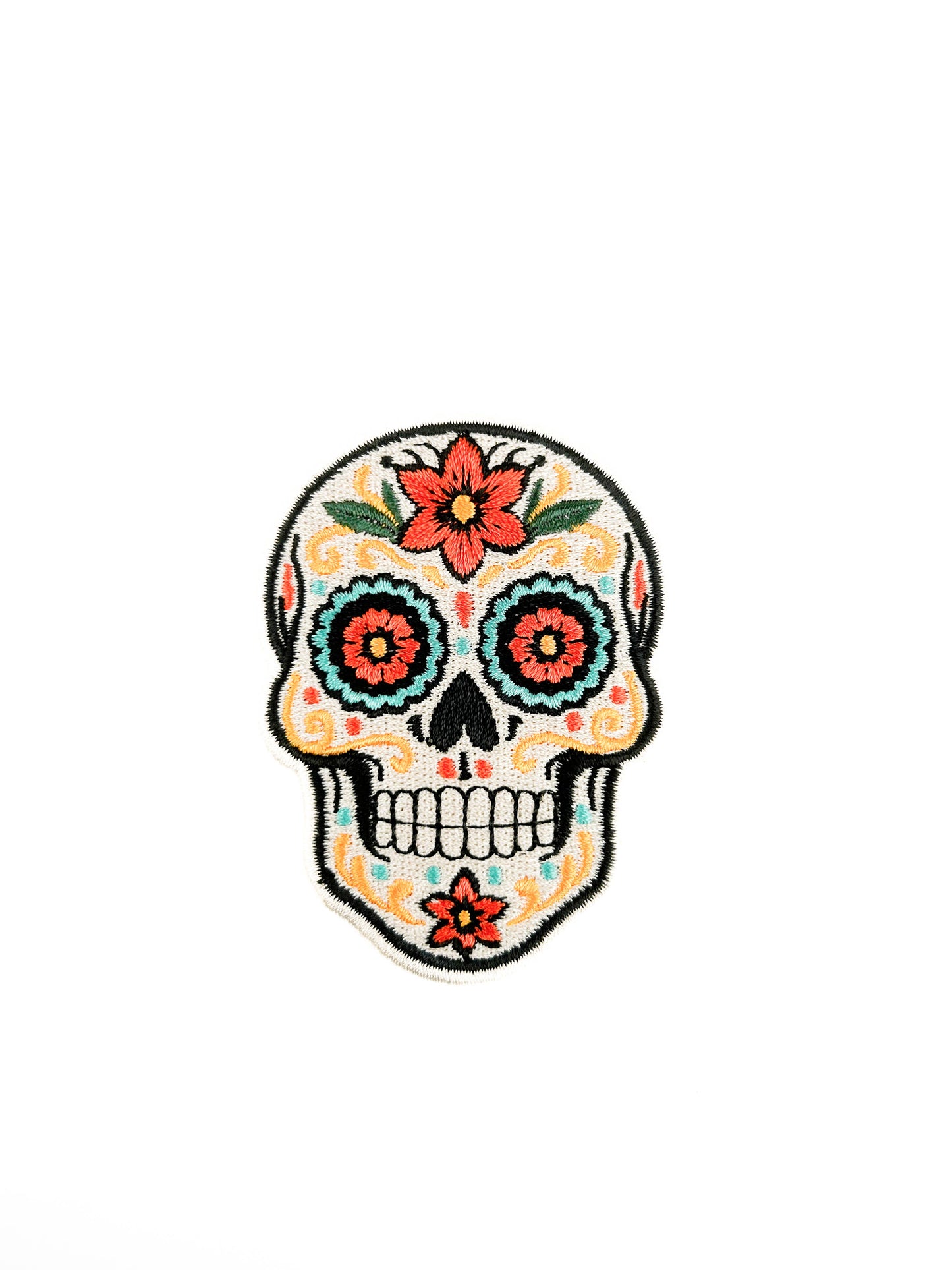 Sugar Skull - Embroidered Iron-On Patch