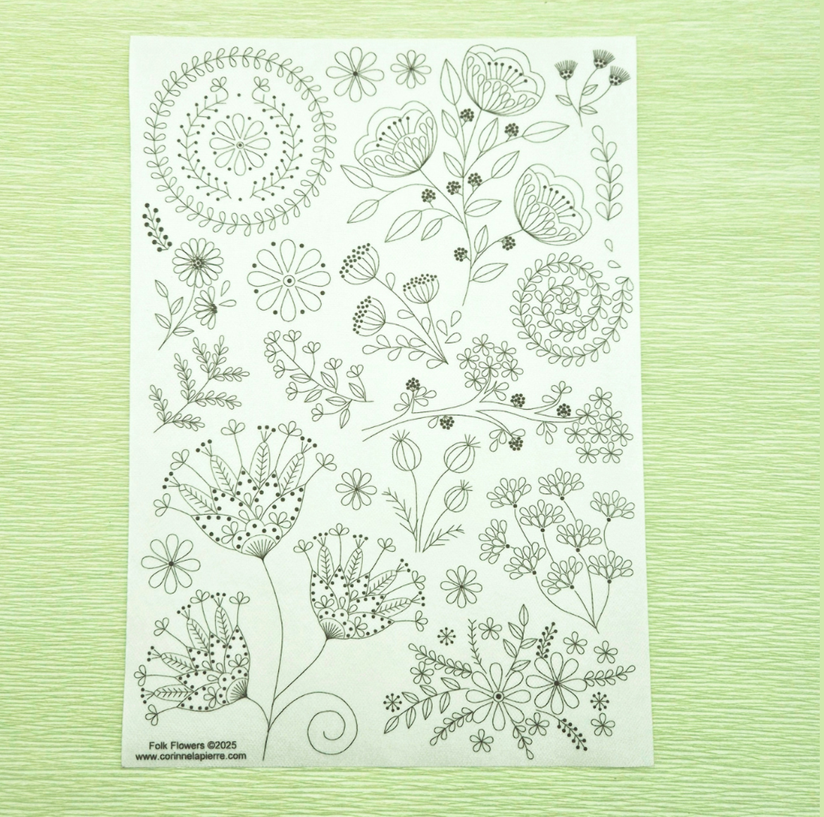 Stick and Stitch Embroidery by Corinne Lapierre (Folk Birds or Folk Flowers)