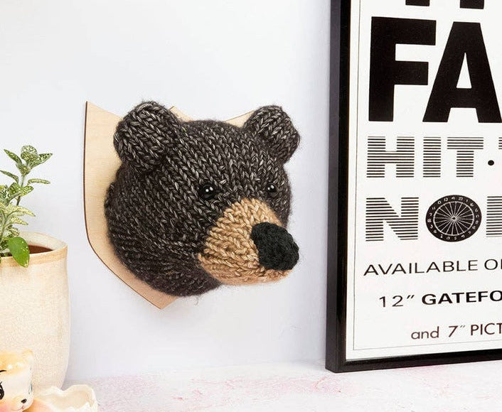 Mini Bear Head Knitting Kit by Sincerely Louise