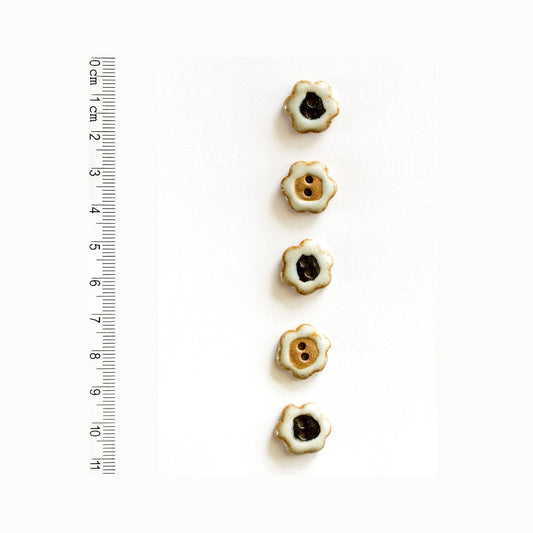 Handmade Flower Sewing Buttons (Set of 5)