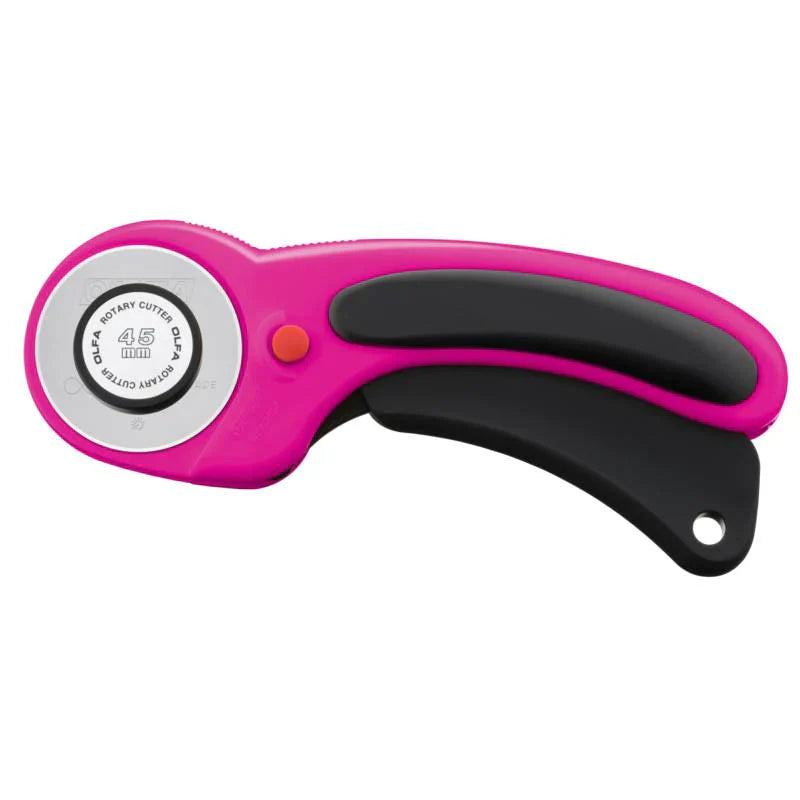 Olfa Deluxe Ergonomic Rotary Cutter - Magenta or Yellow - 45mm