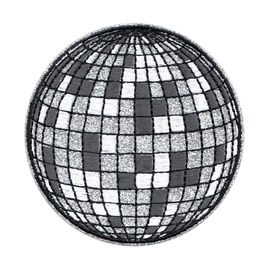 Shiny Disco Ball Iron- On Patch