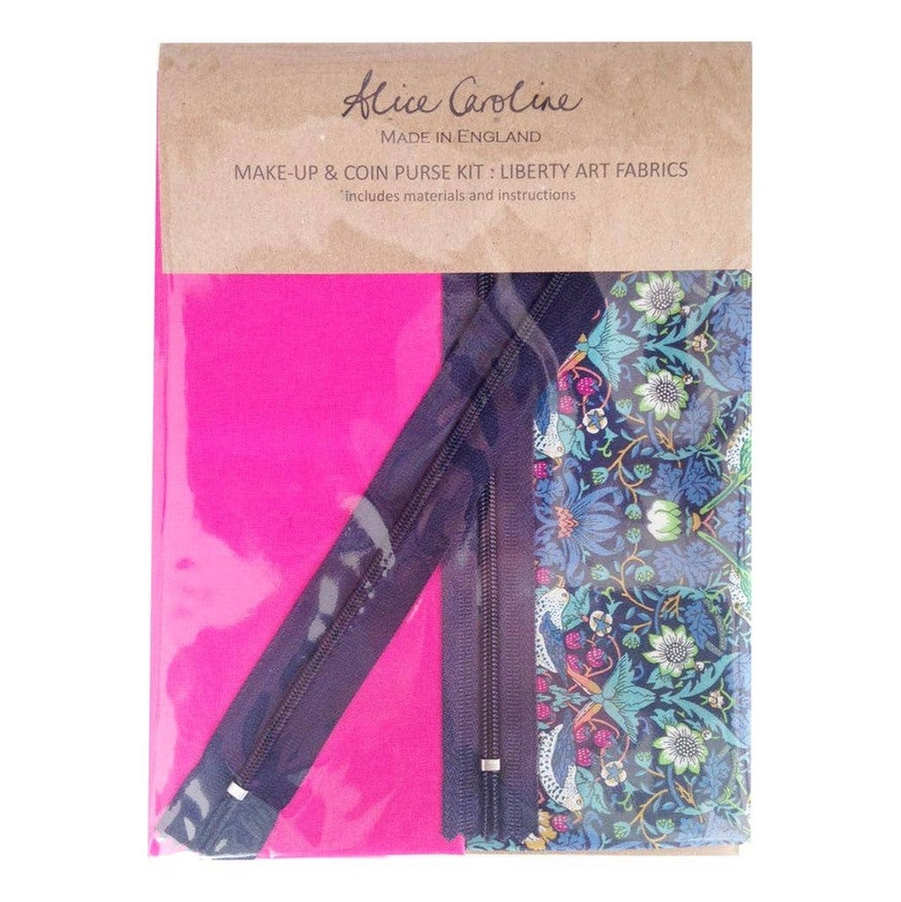 Liberty Tana Lawn Mixed Colours Make-Up & Coin Purse Kit