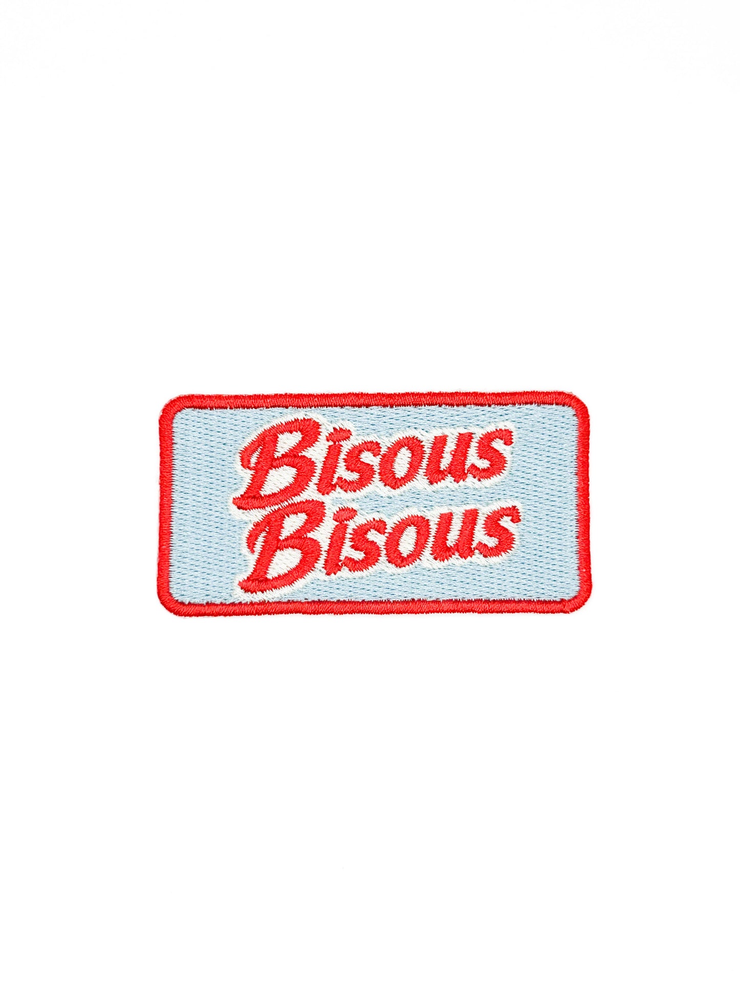 Bisous Bisous - Embroidered Iron-On patch