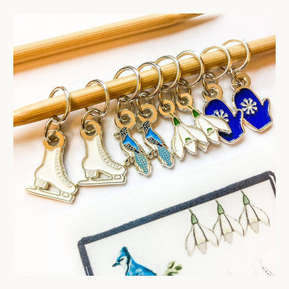 Winter Enamel Stitch Markers (8-Pack)