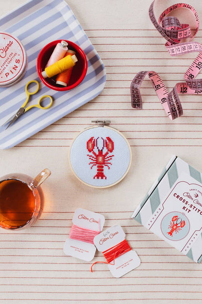 Lobster Cross Stitch Kit - Beginner Friendly