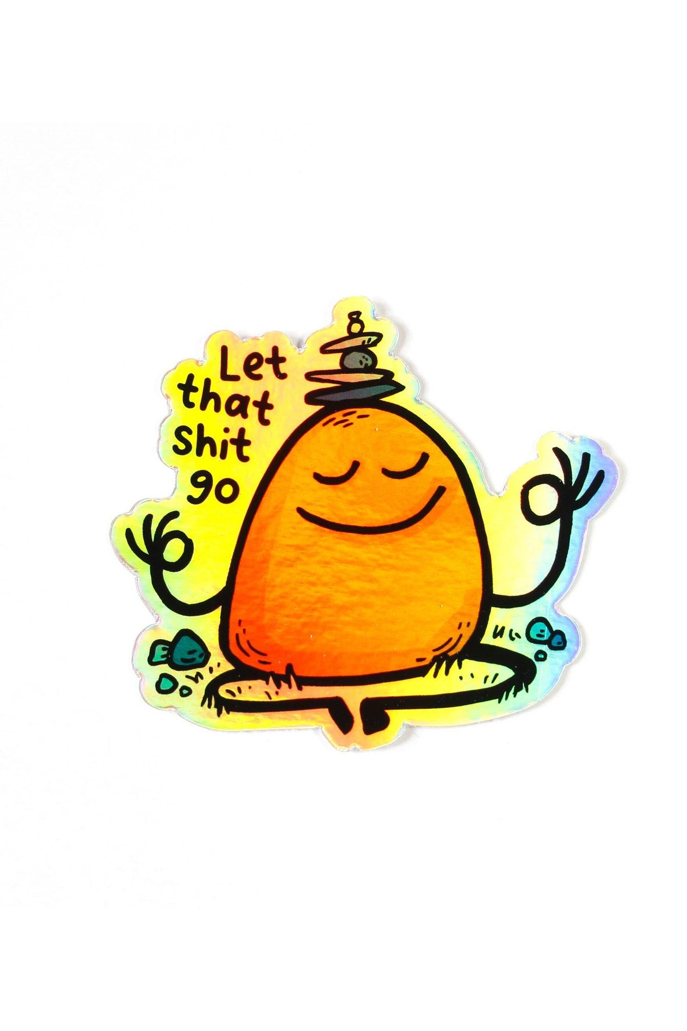 Holographic Meditation Sticker