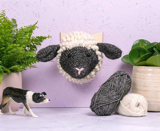 Mini Shropshire Sheep Head Knitting Kit by Sincerely Louise