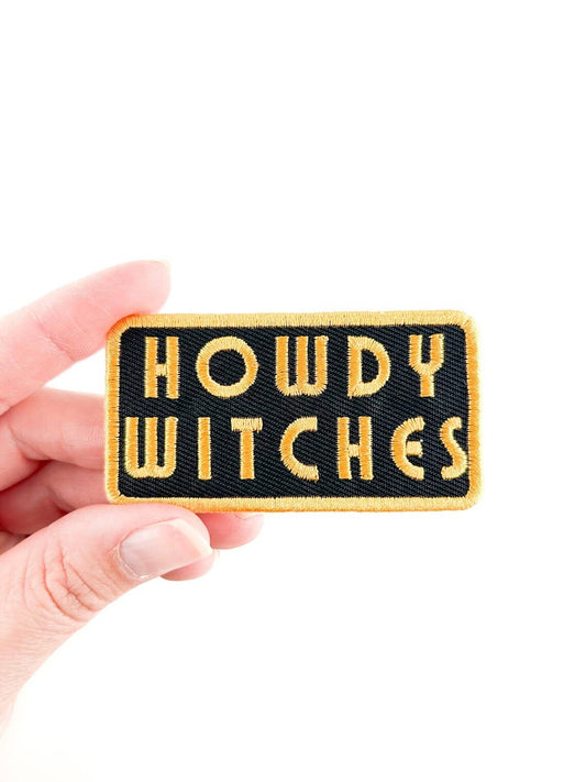 Howdy Witches - Embroidered Iron-On Patch