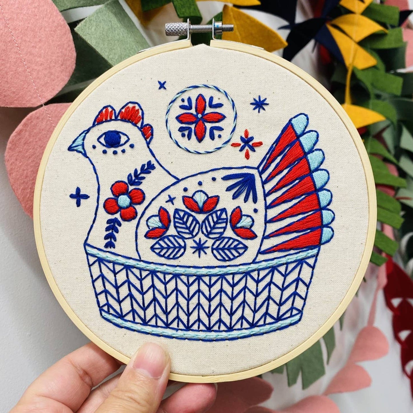 French Hen - Complete Embroidery Kit