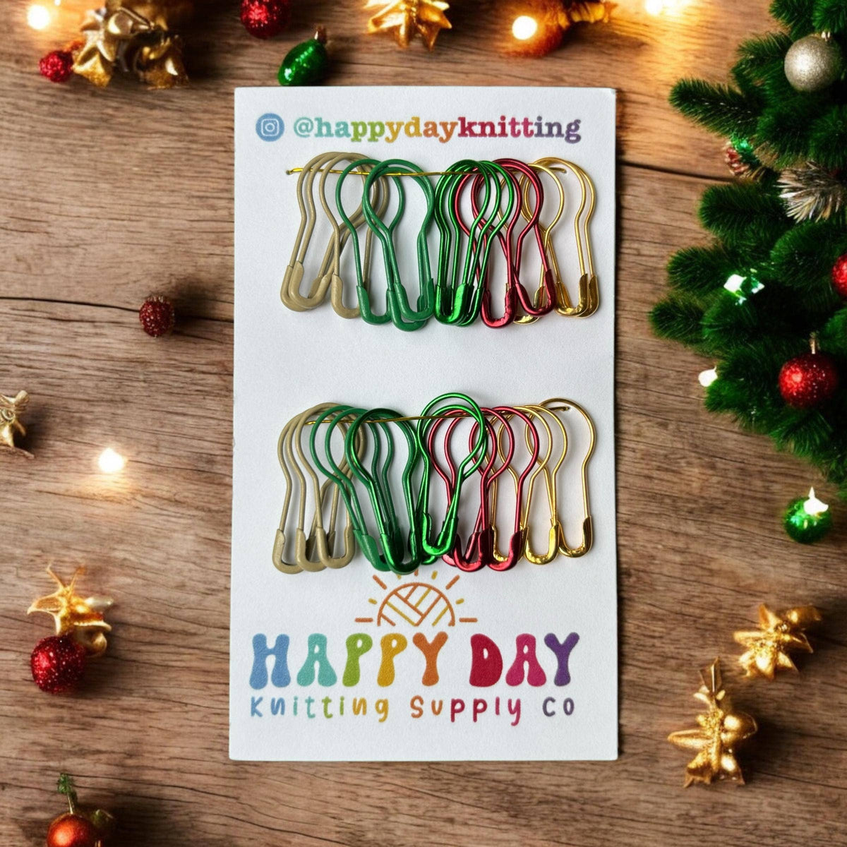 Christmas Bulb Pin Stitch Markers (Set of 30)