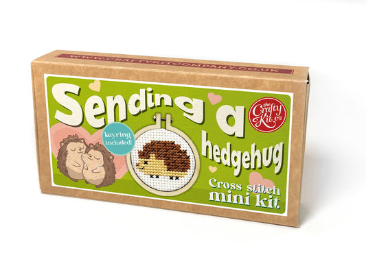 'Sending a hedgehug' | Mini Matchbox Cross Stitch Kit