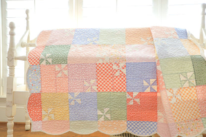 Pinwheel Picnic Quilt Pattern by My Sew Quilty Life (Printed)
