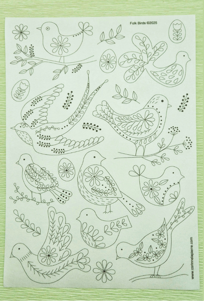 Stick and Stitch Embroidery by Corinne Lapierre (Folk Birds or Folk Flowers)