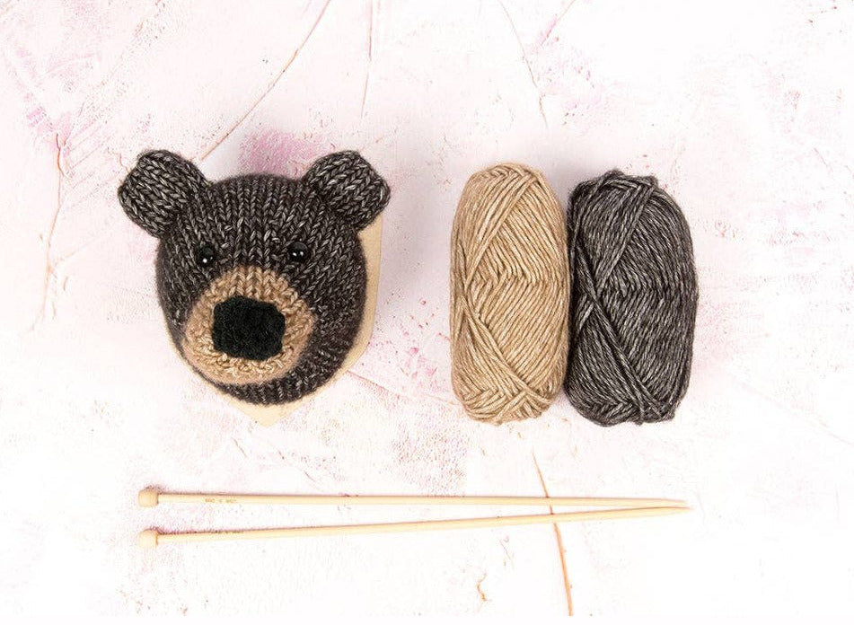 Mini Bear Head Knitting Kit by Sincerely Louise