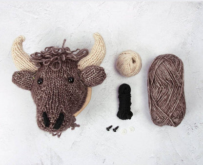Mini Bison Head Knitting Kit by Sincerely Louise