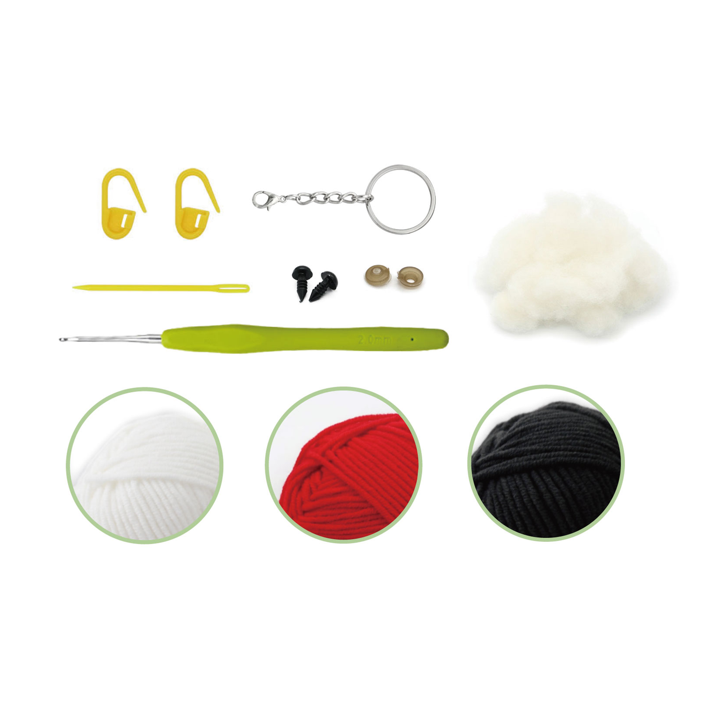 Mini Mushroom Keyring - DIY Crochet Kit