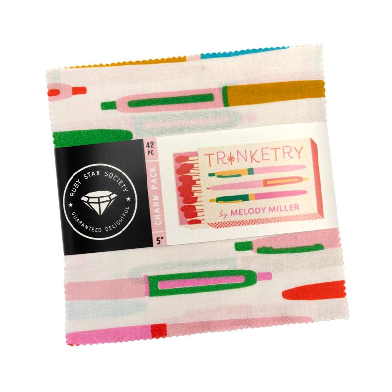 Trinketry Charm Pack - (5" Squares) Ruby Star Society