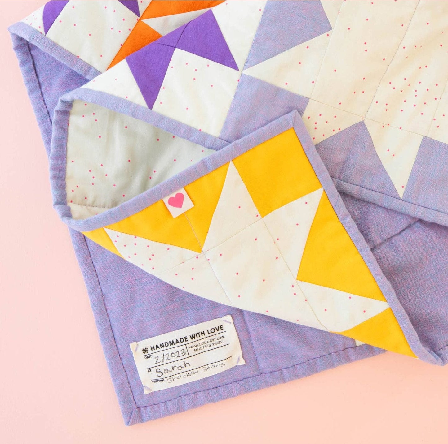 Quilt Info Large Write-In Organic Cotton Sewing Labels by Sarah Hearts